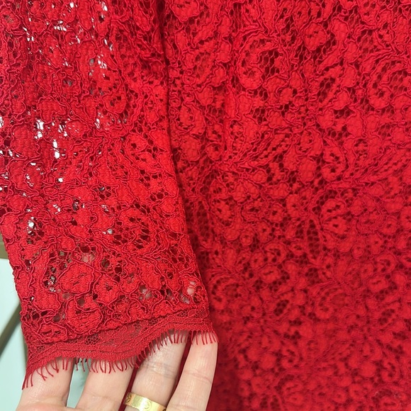 Red lace sheath dress - Picture 7 of 11